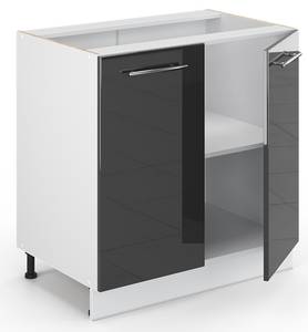 Meuble bas sous-évier Fame-Line 33502 Anthracite brillant - Blanc