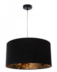 Lampe à suspension ERICA Noir - Blanc - Métal - Textile - 50 x 25 x 50 cm