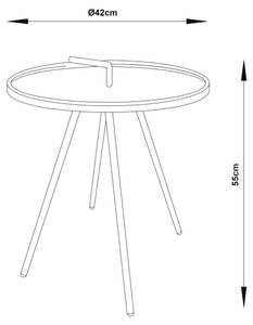 Table d'appoint de jardin Fosen Blanc