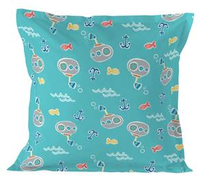 Sea life Kissenbezug Textil - 1 x 80 x 80 cm