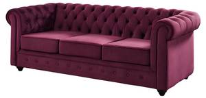 Ensemble canapé fauteuil  CHESTERFIELD Bordeaux