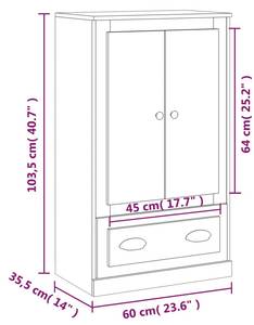 Highboard DE4928 Raucheiche Dekor