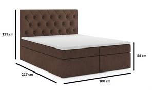 Boxsingbett BLANO 180 cm cm CS2307 Braun Braun - Holzwerkstoff - 180 x 123 x 217 cm