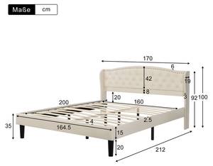 Polsterbett Skandinavische Pracht Ⅴ 170 x 212 cm