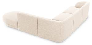 Ecksofa MILEY 6 Sitzplätze Hochglanz Beige