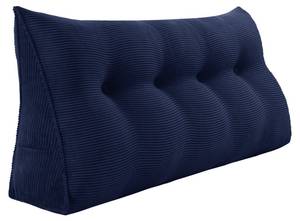 Coussin cunéiforme pour dossier Bleu nuit - 120 x 50 cm