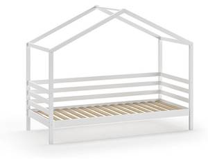 Lit cabane PL HB005 Blanc - Bois massif - Bois/Imitation - 96 x 170 x 210 cm