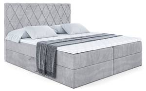 Boxspringbett LEPARO Hellgrau - Breite: 120 cm - H4