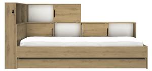 Lit junior 90x200 cm - ERWAN Beige - Bois manufacturé - 120 x 104 x 221 cm