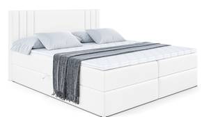 Boxspringbett IDRIKO Hochglanz Weiß - Breite: 180 cm - H3