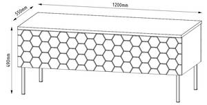 Couchtisch HEXA CT120 Weiß