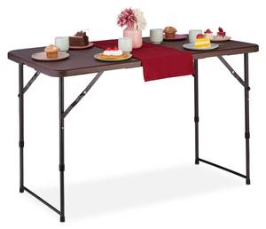 Campingtisch klappbar Schwarz - Braun