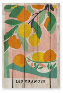 Holzpaneel Orangen Beige - Massivholz - 40 x 60 x 40 cm