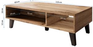 Table basse NORD 110x60x32 Beige - Gris - Bois manufacturé - Matière plastique - 110 x 32 x 60 cm