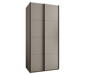 Armoire Lux 1 Beige - Noir - Largeur : 110 cm