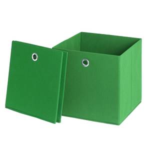 Boîte de rangement Uni (ensemble de 2) Vert pomme