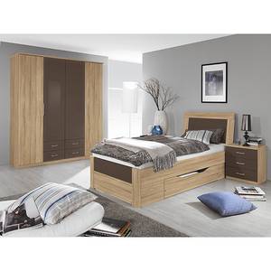 Armoire à portes pliantes Arona Imitation chêne de Sonoma / Lave brillant Gris lave 271 cm 6