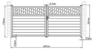 Portail battant BAZIO Profondeur : 392 cm