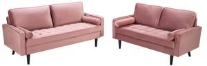 Ensemble canapé FLEUET Lot de 2 Rose foncé