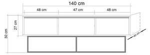 Fernsehschrank Eos Tiefe: 140 cm