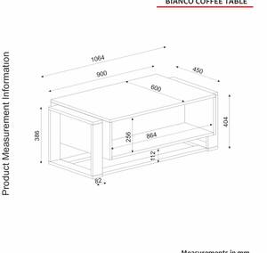 Couchtisch Granit Optik Beige - Holzwerkstoff - 107 x 41 x 60 cm