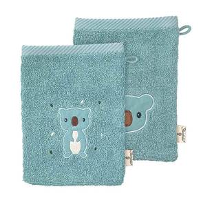 Waschhandschuhe Koala Kalla 2er Set Blau - Textil - 15 x 1 x 21 cm