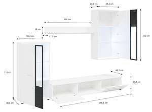 FURNIX Ensemble meubles Sarai 240 LED Blanc