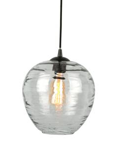 Suspension Glamour Globe Gris - Verre - 25 x 25 x 25 cm