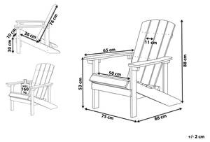 Chaise de jardin ADIRONDACK Rose foncé