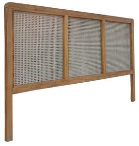 ROMANTEAKA Bett-Kopfteil Marcus Braun - Rattan - Massivholz - Holzart/Dekor - 200 x 120 x 4 cm