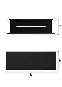 Duschablage SHEA Schwarz - Breite: 50 cm