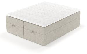 Boxspringbett Freja Beige - Grau - 200 x 62 x 201 cm - H3