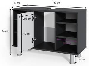 Waschbeckenunterschrank Fynn 34155 Hochglanz Weiß