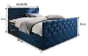 Boxspringbett MANDI Grün - Breite: 160 cm