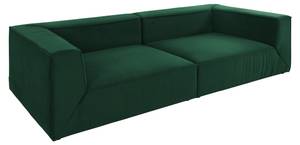 BIG CUBE Sofa Grün - Textil - Holz teilmassiv - 300 x 66 x 122 cm