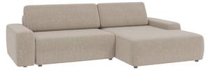 Ecksofa Hartmut mit Schlaffunktion Beige - Armlehne beidseitig montierbar - Ecke davorstehend rechts