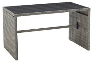 Sitzgruppe ATHINA Grau Grau - Kunststoff - 110 x 61 x 60 cm