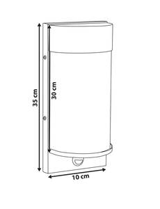 Lampe murale LED PHEPPIE Noir - Verre - 10 x 35 x 11 cm