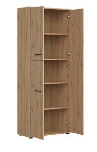 Highboard Space Office Braun - Holzwerkstoff - 80 x 203 x 37 cm