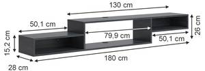 TV Schrank  Drive 49526 Schwarz - Breite: 180 cm