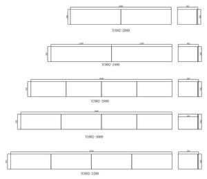 TV Lowboard Fernsehschrank02 Weiß - Tiefe: 320 cm