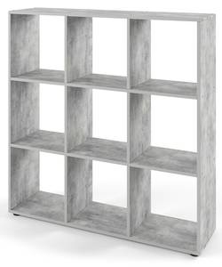 Raumteiler Nove Beton 9 Fächer Grau - Holzwerkstoff - 107 x 107 x 29 cm