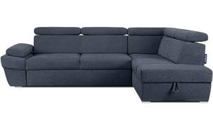 Ecksofa RATLO rechts Blau - Textil - Holz teilmassiv - 270 x 110 x 190 cm