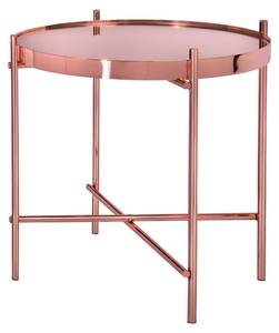 Table d'appoint Ø 43x45cm cuivre, métal Cuivre - Rosé