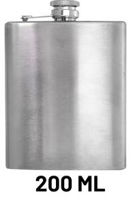 Flachmann aus Edelstahl 200 ml Silber - Metall - 10 x 2 x 11 cm