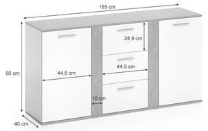 Sideboard Novelli mit 2 Türen Beton Dekor