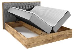 Boxspringbett Wood 6 Braun - Breite: 208 cm