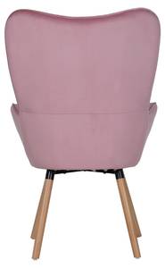 Ohrensessel CLEO Pink - Textil - 61 x 107 x 70 cm