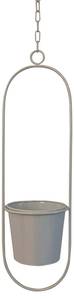 Hängetopf, "Hanging Garden" Oval, weiß Weiß - Metall - 17 x 64 x 17 cm