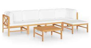 Garten-Lounge-Set (6-teilig) 3011651-6 Weiß - Holzwerkstoff - Holzart/Dekor - 63 x 30 x 63 cm